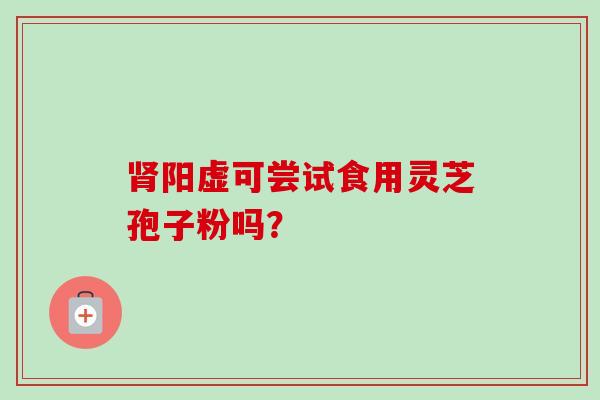 肾阳虚可尝试食用灵芝孢子粉吗?-第1张图片-卓越灵芝孢子粉 肾阳虚可尝试食用灵芝孢子粉吗?-第1张图片-卓越灵芝孢子粉