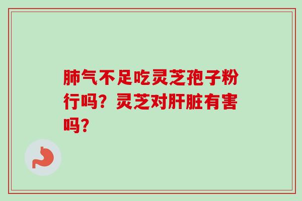 肺气不足吃灵芝孢子粉行吗?灵芝对肝脏有害吗?-第1张图片-卓越灵芝孢子粉 肺气不足吃灵芝孢子粉行吗?灵芝对肝脏有害吗?-第1张图片-卓越灵芝孢子粉