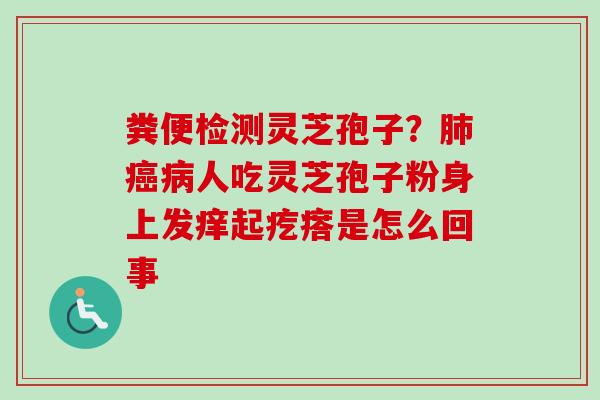 粪便检测灵芝孢子?肺癌病人吃灵芝孢子粉身上发痒起疙瘩是怎么回事-第1张图片-卓越灵芝孢子粉 粪便检测灵芝孢子?肺癌病人吃灵芝孢子粉身上发痒起疙瘩是怎么回事-第1张图片-卓越灵芝孢子粉