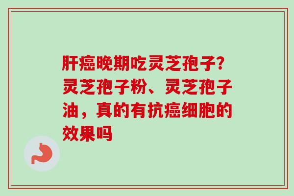 肝癌晚期吃灵芝孢子?灵芝孢子粉、灵芝孢子油,真的有抗癌细胞的效果吗-第1张图片-卓越灵芝孢子粉 肝癌晚期吃灵芝孢子?灵芝孢子粉、灵芝孢子油,真的有抗癌细胞的效果吗-第1张图片-卓越灵芝孢子粉