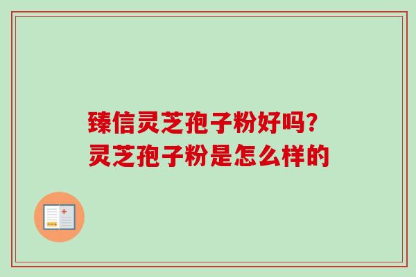 臻信灵芝孢子粉好吗?灵芝孢子粉是怎么样的-第1张图片-卓越灵芝孢子粉 臻信灵芝孢子粉好吗?灵芝孢子粉是怎么样的-第1张图片-卓越灵芝孢子粉