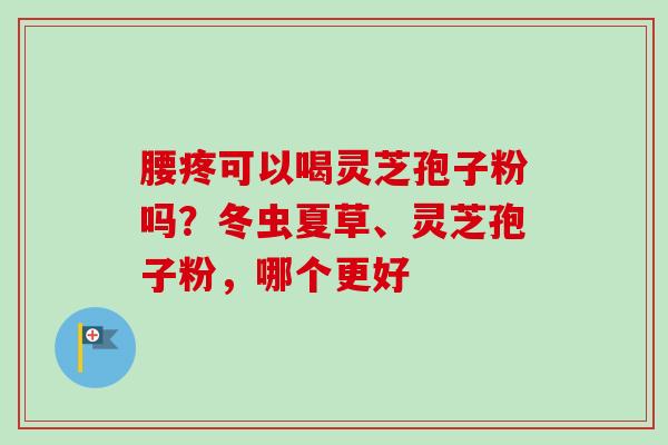 腰疼可以喝灵芝孢子粉吗?冬虫夏草、灵芝孢子粉,哪个更好-第1张图片-卓越灵芝孢子粉 腰疼可以喝灵芝孢子粉吗?冬虫夏草、灵芝孢子粉,哪个更好-第1张图片-卓越灵芝孢子粉