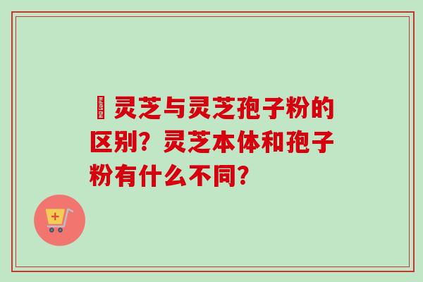 艼灵芝与灵芝孢子粉的区别？灵芝本体和孢子粉有什么不同？-第1张图片-卓越灵芝孢子粉