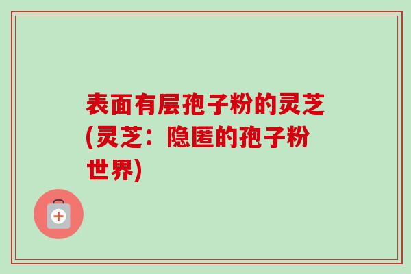 表面有层孢子粉的灵芝(灵芝：隐匿的孢子粉世界)-第1张图片-卓越灵芝孢子粉