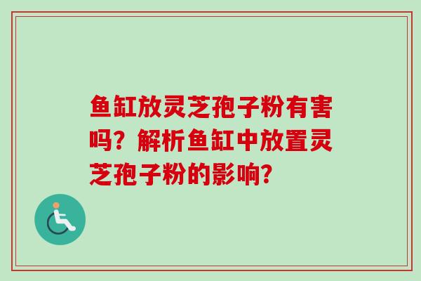 鱼缸放灵芝孢子粉有害吗?解析鱼缸中放置灵芝孢子粉的影响?-第1张图片-卓越灵芝孢子粉 鱼缸放灵芝孢子粉有害吗?解析鱼缸中放置灵芝孢子粉的影响?-第1张图片-卓越灵芝孢子粉