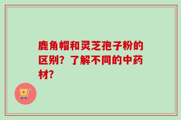 鹿角帽和灵芝孢子粉的区别？了解不同的中药材？-第1张图片-卓越灵芝孢子粉