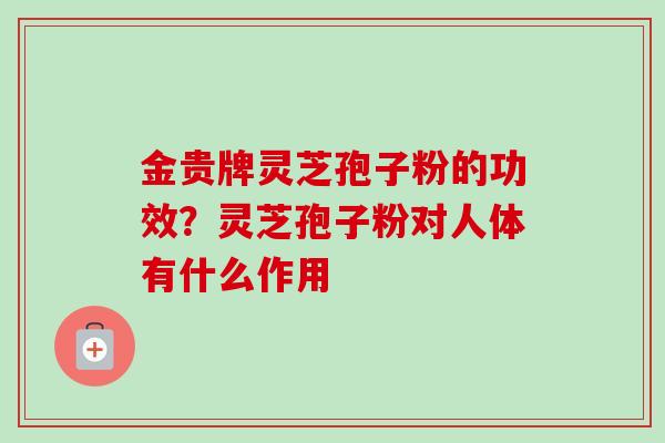 金贵牌灵芝孢子粉的功效？灵芝孢子粉对人体有什么作用-第1张图片-卓越灵芝孢子粉