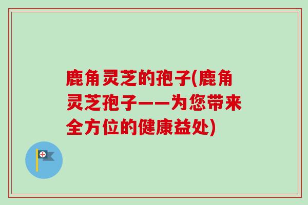 鹿角灵芝的孢子(鹿角灵芝孢子——为您带来全方位的健康益处)-第1张图片-卓越灵芝孢子粉 鹿角灵芝的孢子(鹿角灵芝孢子——为您带来全方位的健康益处)-第1张图片-卓越灵芝孢子粉
