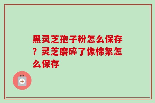 黑灵芝孢子粉怎么保存?灵芝磨碎了像棉絮怎么保存-第1张图片-卓越灵芝孢子粉 黑灵芝孢子粉怎么保存?灵芝磨碎了像棉絮怎么保存-第1张图片-卓越灵芝孢子粉
