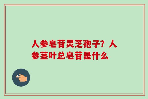 人参皂苷灵芝孢子?人参茎叶总皂苷是什么-第1张图片-卓越灵芝孢子粉 人参皂苷灵芝孢子?人参茎叶总皂苷是什么-第1张图片-卓越灵芝孢子粉