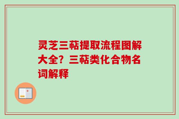 灵芝三萜提取流程图解大全？三萜类化合物名词解释-第1张图片-卓越灵芝孢子粉