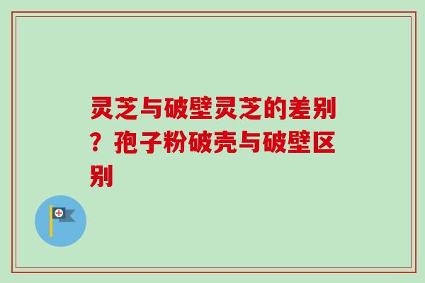 灵芝与破壁灵芝的差别?孢子粉破壳与破壁区别-第1张图片-卓越灵芝孢子粉 灵芝与破壁灵芝的差别?孢子粉破壳与破壁区别-第1张图片-卓越灵芝孢子粉
