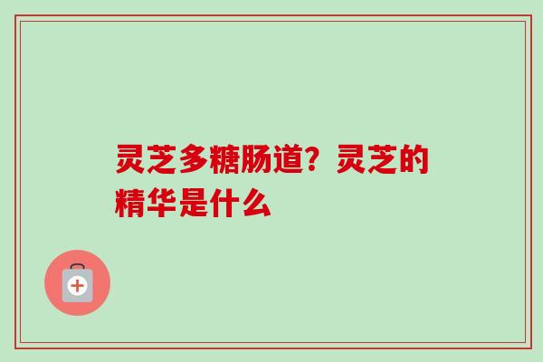 灵芝多糖肠道？灵芝的精华是什么-第1张图片-卓越灵芝孢子粉