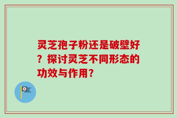 灵芝孢子粉还是破壁好?探讨灵芝不同形态的功效与作用?-第1张图片-卓越灵芝孢子粉 灵芝孢子粉还是破壁好?探讨灵芝不同形态的功效与作用?-第1张图片-卓越灵芝孢子粉