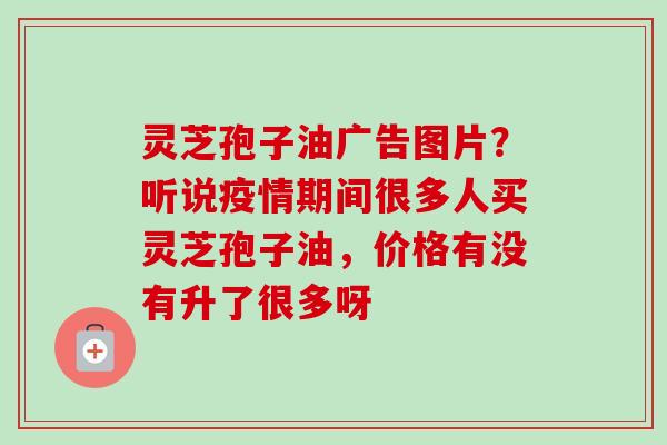 灵芝孢子油广告图片？听说疫情期间很多人买灵芝孢子油，价格有没有升了很多呀-第1张图片-卓越灵芝孢子粉