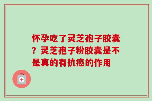 怀孕吃了灵芝孢子胶囊?灵芝孢子粉胶囊是不是真的有抗癌的作用-第1张图片-卓越灵芝孢子粉 怀孕吃了灵芝孢子胶囊?灵芝孢子粉胶囊是不是真的有抗癌的作用-第1张图片-卓越灵芝孢子粉