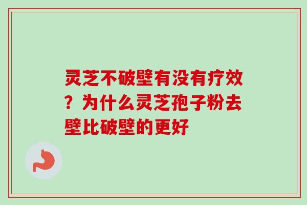 灵芝不破壁有没有疗效?为什么灵芝孢子粉去壁比破壁的更好-第1张图片-卓越灵芝孢子粉 灵芝不破壁有没有疗效?为什么灵芝孢子粉去壁比破壁的更好-第1张图片-卓越灵芝孢子粉