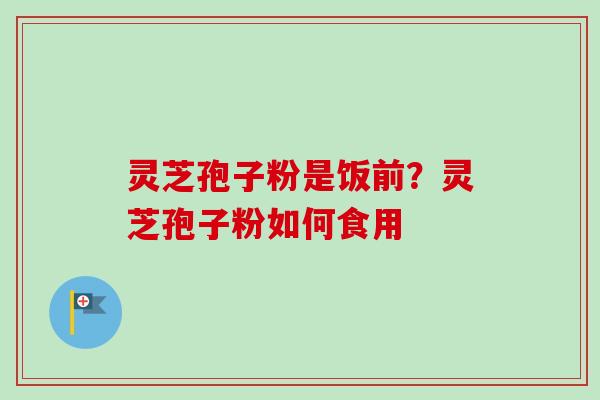 灵芝孢子粉是饭前?灵芝孢子粉如何食用-第1张图片-卓越灵芝孢子粉 灵芝孢子粉是饭前?灵芝孢子粉如何食用-第1张图片-卓越灵芝孢子粉