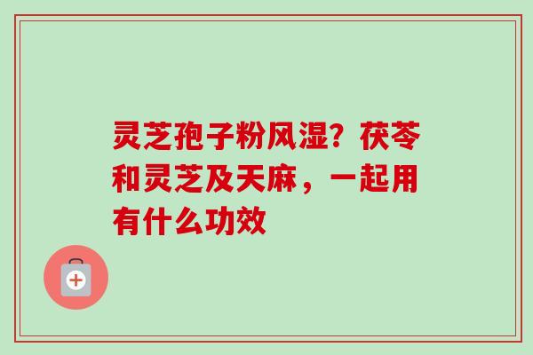 灵芝孢子粉风湿?茯苓和灵芝及天麻,一起用有什么功效-第1张图片-卓越灵芝孢子粉 灵芝孢子粉风湿?茯苓和灵芝及天麻,一起用有什么功效-第1张图片-卓越灵芝孢子粉