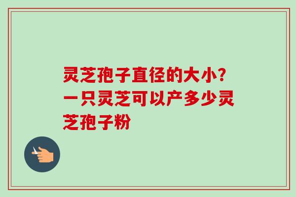 灵芝孢子直径的大小？一只灵芝可以产多少灵芝孢子粉-第1张图片-卓越灵芝孢子粉