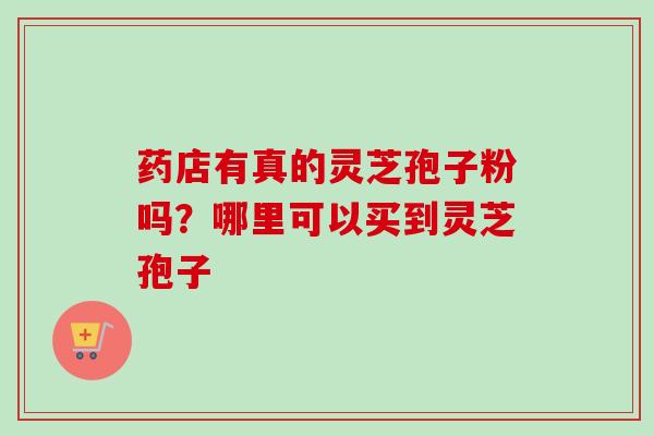 药店有真的灵芝孢子粉吗?哪里可以买到灵芝孢子-第1张图片-卓越灵芝孢子粉 药店有真的灵芝孢子粉吗?哪里可以买到灵芝孢子-第1张图片-卓越灵芝孢子粉