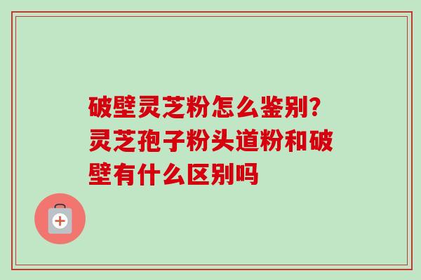 破壁灵芝粉怎么鉴别？灵芝孢子粉头道粉和破壁有什么区别吗-第1张图片-卓越灵芝孢子粉