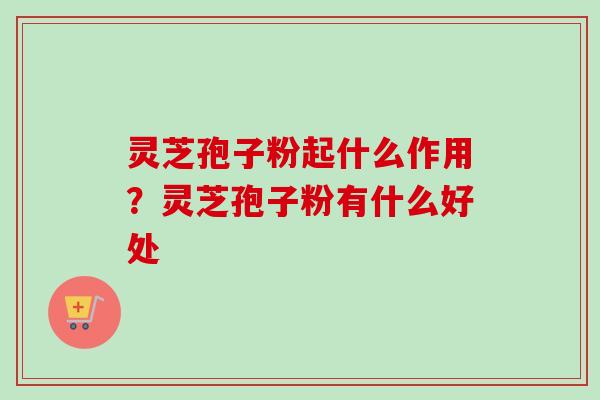灵芝孢子粉起什么作用?灵芝孢子粉有什么好处-第1张图片-卓越灵芝孢子粉 灵芝孢子粉起什么作用?灵芝孢子粉有什么好处-第1张图片-卓越灵芝孢子粉