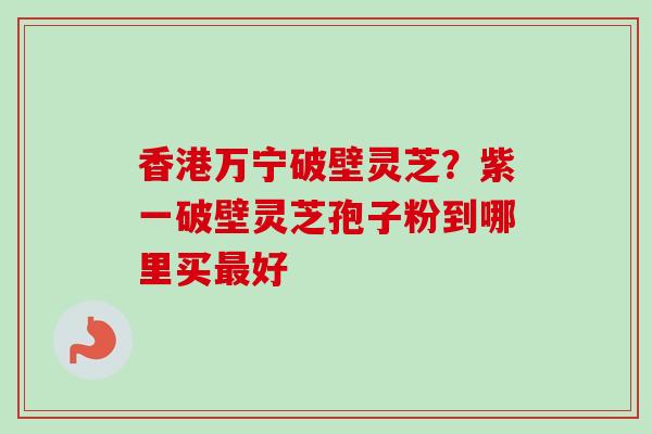 香港万宁破壁灵芝?紫一破壁灵芝孢子粉到哪里买最好-第1张图片-卓越灵芝孢子粉 香港万宁破壁灵芝?紫一破壁灵芝孢子粉到哪里买最好-第1张图片-卓越灵芝孢子粉