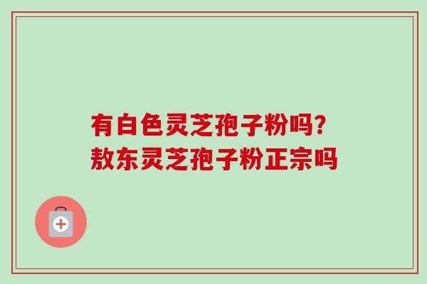 有白色灵芝孢子粉吗?敖东灵芝孢子粉正宗吗-第1张图片-卓越灵芝孢子粉 有白色灵芝孢子粉吗?敖东灵芝孢子粉正宗吗-第1张图片-卓越灵芝孢子粉