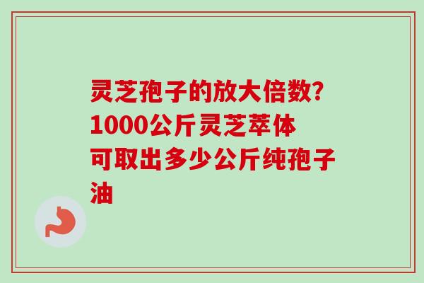 灵芝孢子的放大倍数？1000公斤灵芝萃体可取出多少公斤纯孢子油-第1张图片-卓越灵芝孢子粉