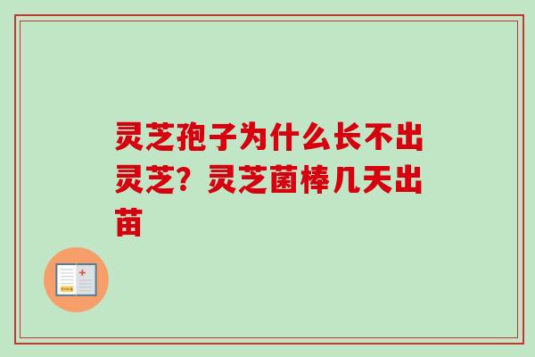 灵芝孢子为什么长不出灵芝?灵芝菌棒几天出苗-第1张图片-卓越灵芝孢子粉 灵芝孢子为什么长不出灵芝?灵芝菌棒几天出苗-第1张图片-卓越灵芝孢子粉