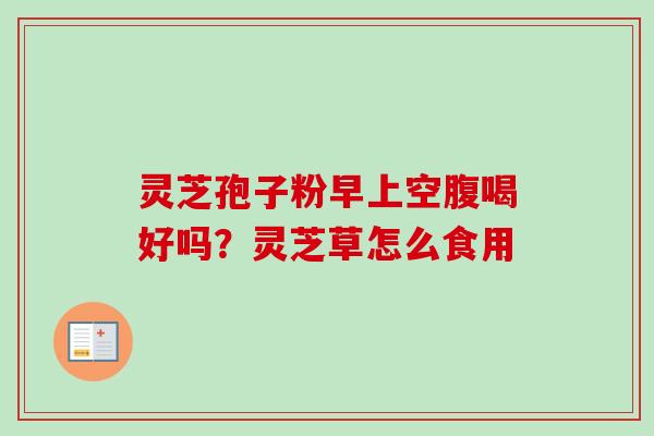 灵芝孢子粉早上空腹喝好吗？灵芝草怎么食用-第1张图片-卓越灵芝孢子粉