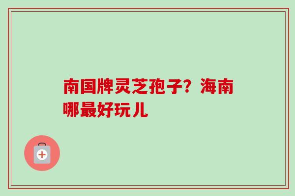 南国牌灵芝孢子?海南哪最好玩儿-第1张图片-卓越灵芝孢子粉 南国牌灵芝孢子?海南哪最好玩儿-第1张图片-卓越灵芝孢子粉