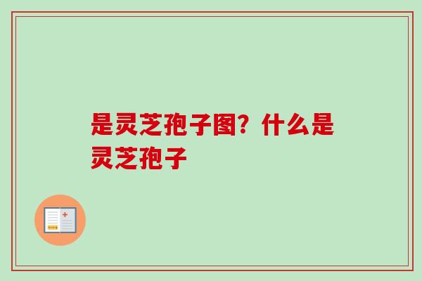 是灵芝孢子图？什么是灵芝孢子-第1张图片-卓越灵芝孢子粉