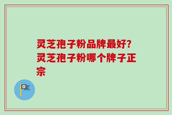 灵芝孢子粉品牌最好?灵芝孢子粉哪个牌子正宗-第1张图片-卓越灵芝孢子粉 灵芝孢子粉品牌最好?灵芝孢子粉哪个牌子正宗-第1张图片-卓越灵芝孢子粉