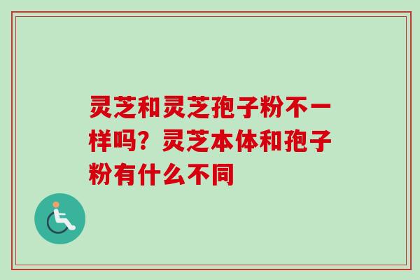 灵芝和灵芝孢子粉不一样吗？灵芝本体和孢子粉有什么不同-第1张图片-卓越灵芝孢子粉