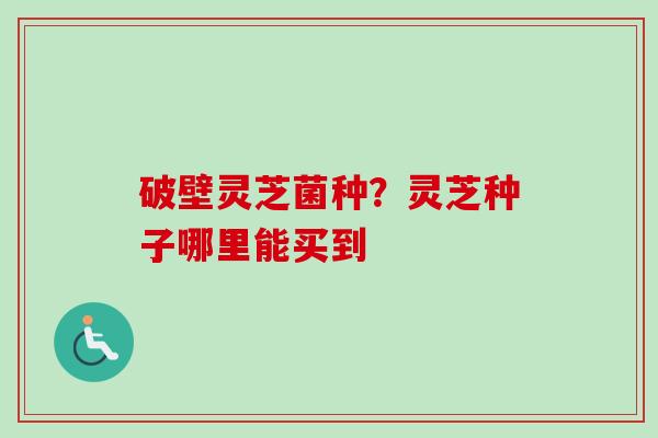 破壁灵芝菌种?灵芝种子哪里能买到-第1张图片-卓越灵芝孢子粉 破壁灵芝菌种?灵芝种子哪里能买到-第1张图片-卓越灵芝孢子粉