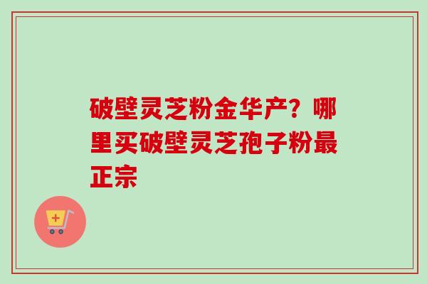 破壁灵芝粉金华产？哪里买破壁灵芝孢子粉最正宗-第1张图片-卓越灵芝孢子粉