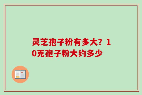 灵芝孢子粉有多大?10克孢子粉大约多少-第1张图片-卓越灵芝孢子粉 灵芝孢子粉有多大?10克孢子粉大约多少-第1张图片-卓越灵芝孢子粉