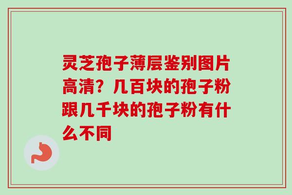 灵芝孢子薄层鉴别图片高清？几百块的孢子粉跟几千块的孢子粉有什么不同-第1张图片-卓越灵芝孢子粉