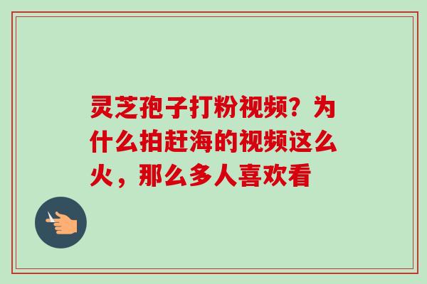 灵芝孢子打粉视频?为什么拍赶海的视频这么火,那么多人喜欢看-第1张图片-卓越灵芝孢子粉 灵芝孢子打粉视频?为什么拍赶海的视频这么火,那么多人喜欢看-第1张图片-卓越灵芝孢子粉