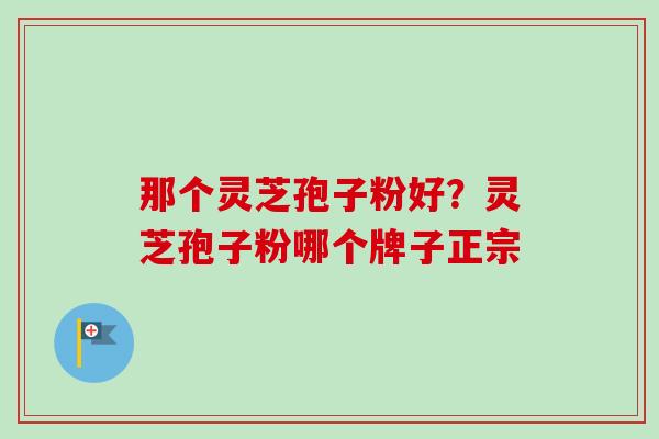 那个灵芝孢子粉好？灵芝孢子粉哪个牌子正宗-第1张图片-卓越灵芝孢子粉