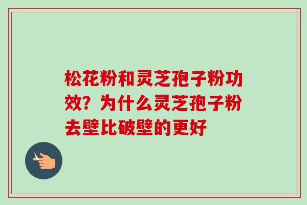 松花粉和灵芝孢子粉功效?为什么灵芝孢子粉去壁比破壁的更好-第1张图片-卓越灵芝孢子粉 松花粉和灵芝孢子粉功效?为什么灵芝孢子粉去壁比破壁的更好-第1张图片-卓越灵芝孢子粉