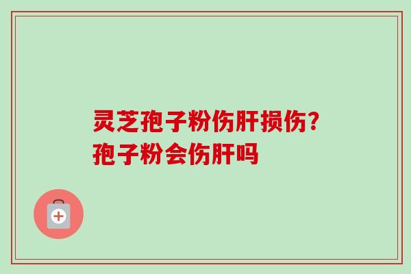 灵芝孢子粉伤肝损伤？孢子粉会伤肝吗-第1张图片-卓越灵芝孢子粉