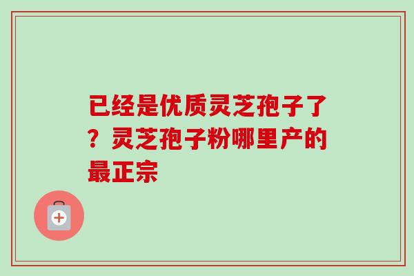 已经是优质灵芝孢子了?灵芝孢子粉哪里产的最正宗-第1张图片-卓越灵芝孢子粉 已经是优质灵芝孢子了?灵芝孢子粉哪里产的最正宗-第1张图片-卓越灵芝孢子粉