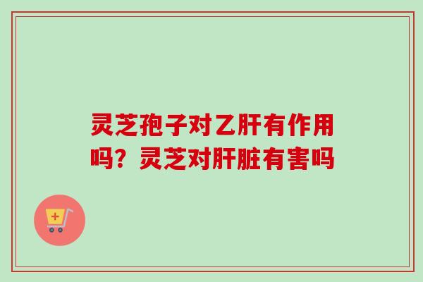 灵芝孢子对乙肝有作用吗?灵芝对肝脏有害吗-第1张图片-卓越灵芝孢子粉 灵芝孢子对乙肝有作用吗?灵芝对肝脏有害吗-第1张图片-卓越灵芝孢子粉