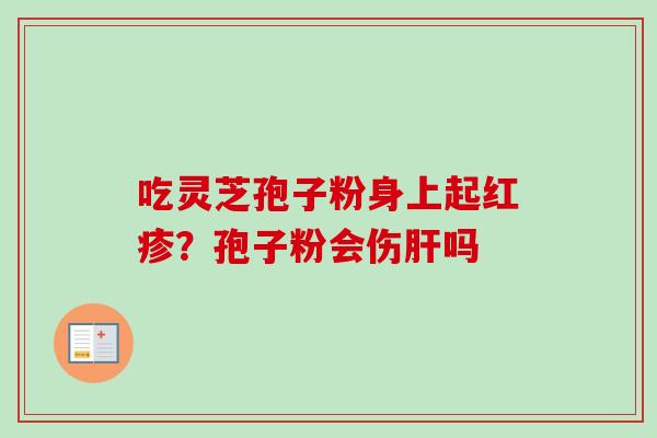 吃灵芝孢子粉身上起红疹？孢子粉会伤肝吗-第1张图片-卓越灵芝孢子粉