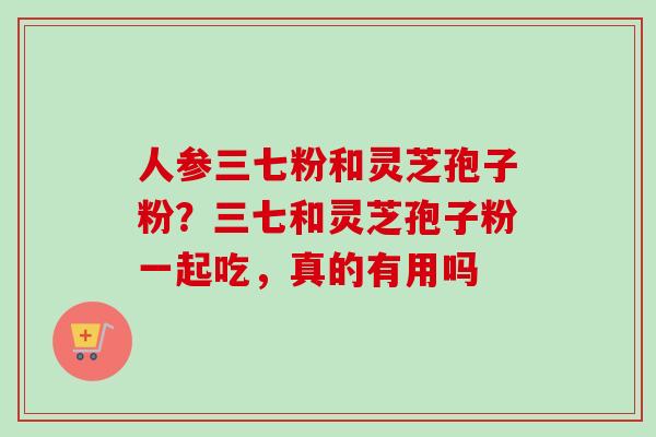 人参三七粉和灵芝孢子粉？三七和灵芝孢子粉一起吃，真的有用吗-第1张图片-卓越灵芝孢子粉