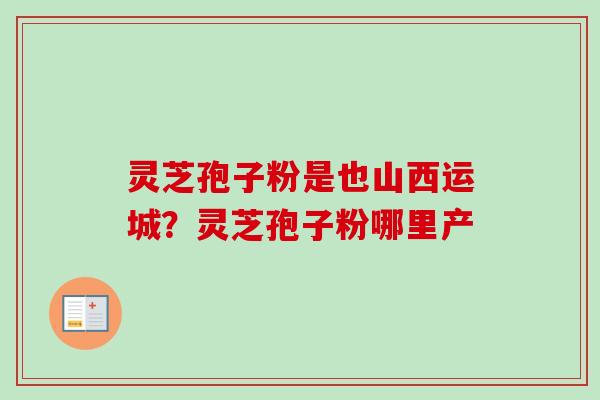 灵芝孢子粉是也山西运城?灵芝孢子粉哪里产-第1张图片-卓越灵芝孢子粉 灵芝孢子粉是也山西运城?灵芝孢子粉哪里产-第1张图片-卓越灵芝孢子粉