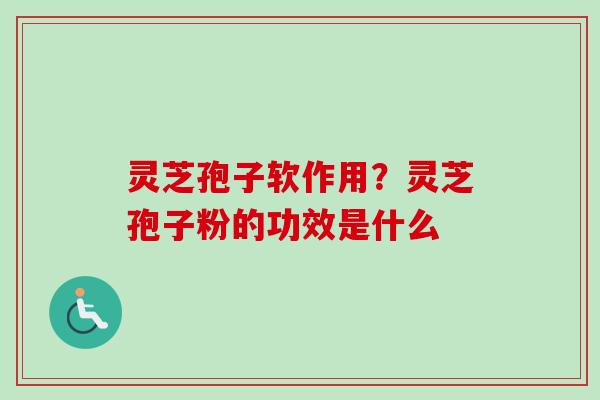 灵芝孢子软作用？灵芝孢子粉的功效是什么-第1张图片-卓越灵芝孢子粉